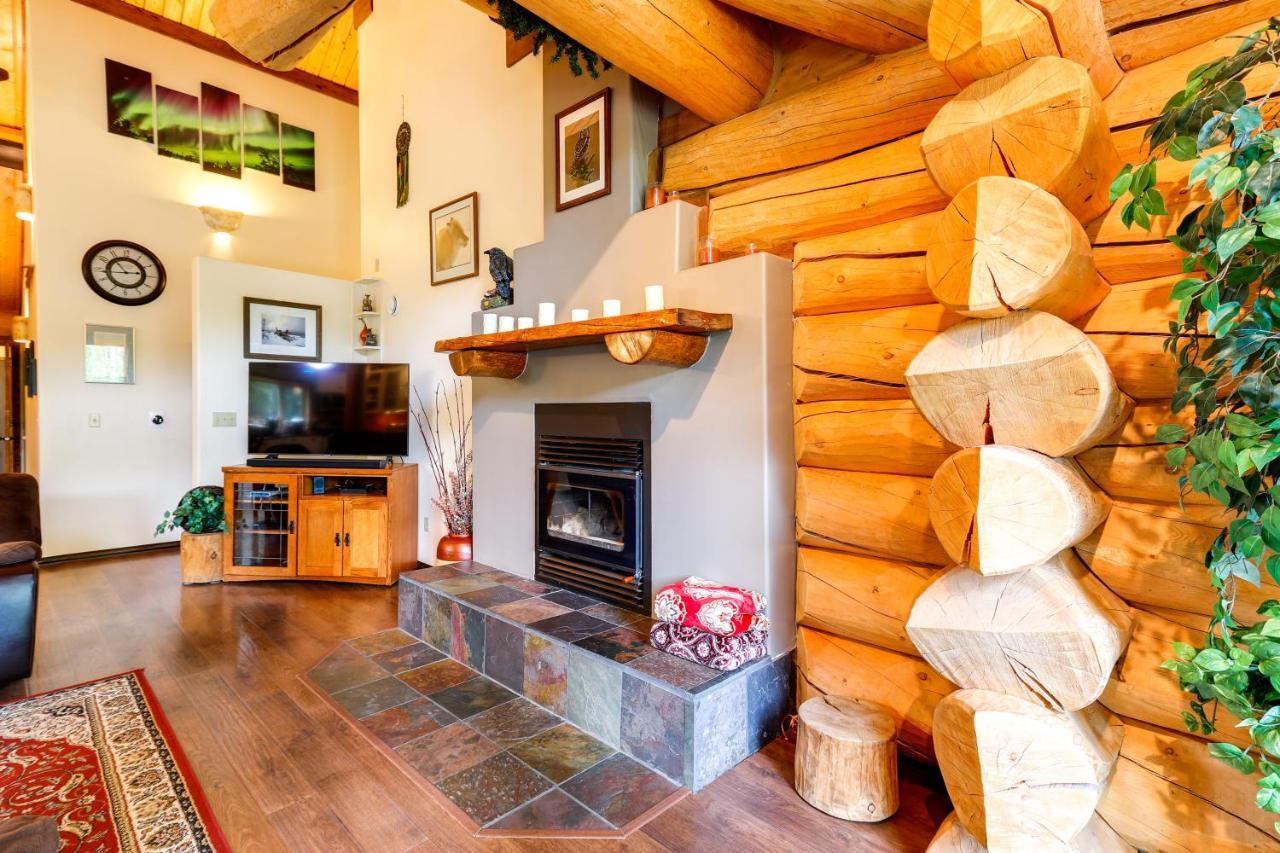 Riverside Log Cabin On-Site Aurora Viewing! North Pole Экстерьер фото